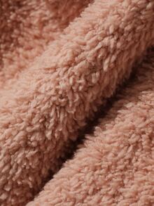 DAZY Infant (Girl) Round Neck Long Sleeve Fleece Jacket Set - Baby Pink - View 8