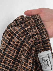 SHEIN CURVE+ Plus Size Women's High Waist Loose Corduroy Fabric Pants With Pockets & Patch Design, - Multicolor - View 6