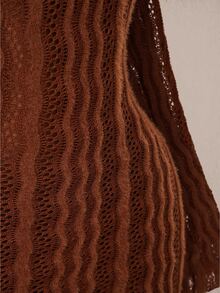 Amplova Women's Fashionable Daily Knit Backless Dress - Brown - View 9