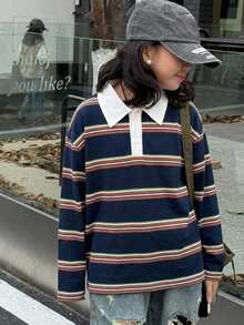 Dazy Kids Tween Girl Fall Clothes Tween Girls Solid Color Versatile T-Shirt - Navy Blue - View 6