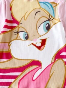 LOONEY TUNES X SHEIN 3PCS Young Girls T-Shirts - Multicolor - View 8