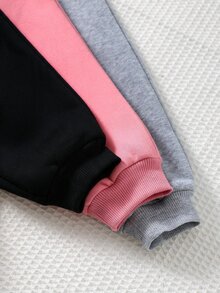 Cozy Pixies 女童兒童款圖案軟綿圓領長袖套頭運動衫＋彈性長褲 6件套，百搭舒適，適合秋冬 - 彩色 - 查看 5
