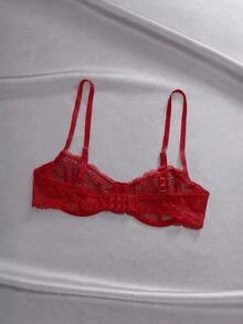 EmpressEnvy 女款蕾絲性感日常細肩帶內衣 - 紅色 - 查看 2