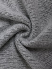 Elenzga Sweater Pullover Renda Elegan Pas Badan Ukuran Plus untuk Komuter - Grey - View 8
