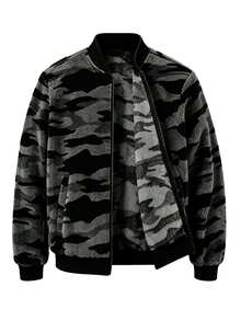 Manfinity Homme Men's Camouflage Casual Versatile Daily Travel Long Sleeve Jacket - Multicolor - View 2