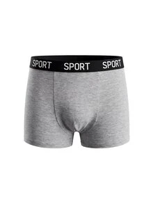 Dozemod Kids Tween Boy Sporty Casual Colorblock Letter Elastic Waist Boxer Briefs 5pcs/Pack - Multicolor - View 12
