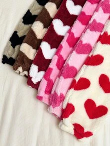 Napfluff [Random Color]Heart Plush Women's Pajama Set, Soft And Skin-Friendly Loungewear For Autumn/Winter - Multicolor - View 6