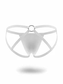 DrisQ DrisQ 1件男士性感紅色布料中腰內褲 - 白色 - 查看 5
