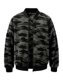 Manfinity Homme Men's Camouflage Casual Versatile Daily Travel Long Sleeve Jacket - Multicolor - View 1
