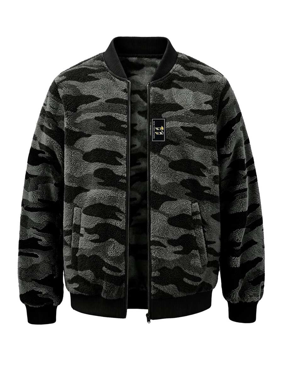 Manfinity Homme Men's Camouflage Casual Versatile Daily Travel Long Sleeve Jacket - Multicolor - View 1