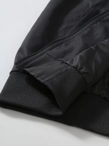 Manfinity Roughcore Men's Jacket With Qipao Button Decor, Urban Renaissance Street Style, Casual Fashion Creative Personalized Streetwear - Black - View 6