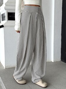 Pariaura Women's Plaid Casual Versatile Everyday Travel Long Pants - Multicolor - View 5