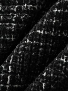 Livesso Women's Plaid Casual Versatile Winter Padded Coat - Black and White - View 6