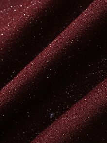 DAZY Tween Girl) V-Neck Pleated Asymmetric Long Dress, Autumn Dress - Burgundy - View 8