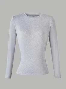 Teen Girl Casual Cute Slim Fit Long Sleeve T-Shirt, Printed Accents, Suitable For Outings, School Formal Holiday, Layering Black Grey White Autumn - Multicolor - View 4