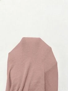 Franclia 大尺碼女款簡約V領單排扣長袖輕便夾克 - 粉色 - 查看 4