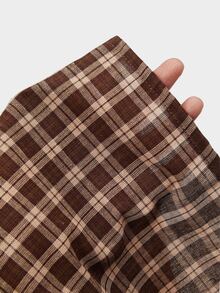 Sweetra Plus Size Women's Plaid Pleated Casual Versatile Skirt - Multicolor - View 6