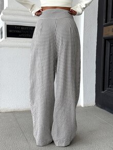 Pariaura Women's Plaid Casual Versatile Everyday Travel Long Pants - Multicolor - View 2
