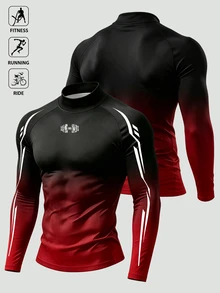 RISE LYT 男士漸層色休閒日常運動T恤 - 彩色 - 查看 5