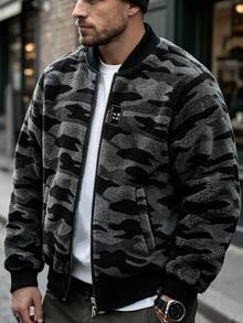Manfinity Homme Men's Camouflage Casual Versatile Daily Travel Long Sleeve Jacket - Multicolor - View 8