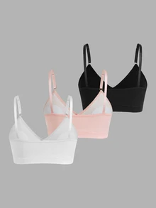 SHEIN 3PCS Teen Girls Bras And Bralettes - Multicolor - View 2
