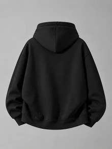 Gym Rark Men's Spider Pattern Casual Daily Wear Hooded Sports Sweatshirt - Black - View 2