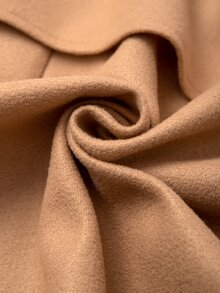 GlowEve Women's Brown Maillard Style High Neck Wool Blend Patchwork Brushed Ribbed Collar Elegant Commuter Autumn/Winter - Khaki - View 7