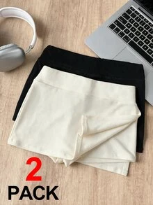 Tween Girl 灰色與黑色針織休閒裙與內搭褲 2件套裝 - 彩色 - 查看 4