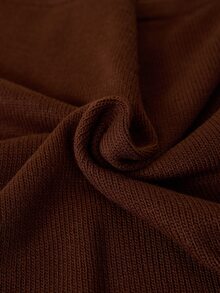 SHEIN Women's Vintage Frog Button Long Sleeve Knit Cardigan - Brown - View 5