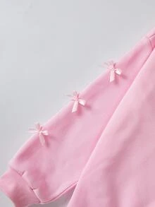 SHEIN Sparklyn 秋冬女童連帽拉鍊外套－街頭風混搭，保暖針織面料，適合秋冬穿著，微寬鬆版型預留成長空間，適合上學與外出，讓女孩瞬間展現活力！ - 粉色 - 查看 5