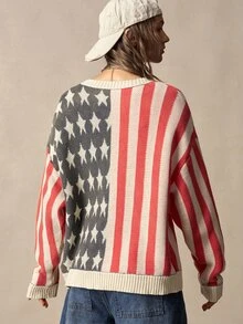 Bohemela Women's V-Neck Striped Casual Daily Cardigan - Multicolor - View 6