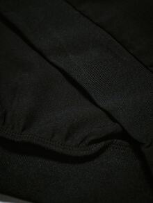 PAVTROS 男士毛巾布刺繡休閒拉鍊夾克街頭風 - 黑色 - 查看 7