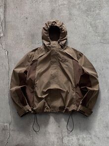 AXEPEAK 大尺碼女款格紋休閒百搭日常長袖夾克 - 棕色 - 查看 7