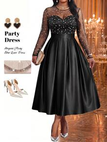 Fleurora Plus Size Dresses - Black - View 4