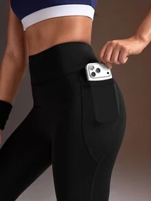 Powerista Women's Solid Color High Waist Daily Fitness Flare Leggings - Black - View 3