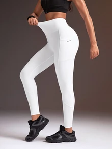Powerista 2PCS Women Sports Leggings - Black and White - View 5