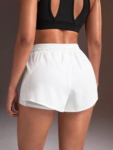 Powerista Women's Solid Color Casual Versatile Daily Travel Sports Shorts - White - View 3