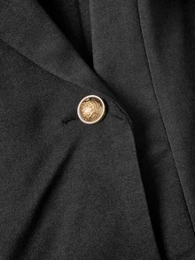 SHEIN MOD Women's Solid Color Casual Versatile Commute & Travel Blazer - Black - View 4