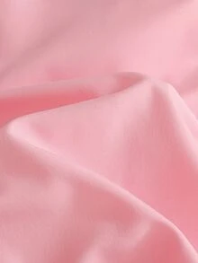 SHEIN 少女連帽加厚毛絨復古花卉中長款保暖外套，秋冬/假期 - 粉色 - 查看 5