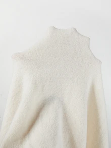 SHEIN Franclia Ladies White Cute Elk Pattern Long Sleeve Casual Xmas Pullover Jumper - Apricot - View 4