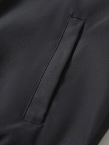 Manfinity Roughcore Men's Jacket With Qipao Button Decor, Urban Renaissance Street Style, Casual Fashion Creative Personalized Streetwear - Black - View 4