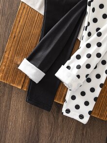 SHEIN 2 Buah Legging untuk Anak Perempuan - MultiWarna - View 4