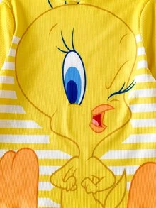 LOONEY TUNES X SHEIN 3PCS Young Girls T-Shirts - Multicolor - View 6
