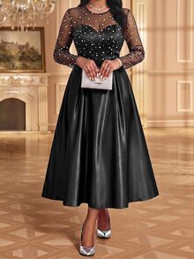 Fleurora Plus Size Dresses - Black - View 6