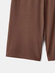 SHEIN LUNE 女款素色休閒百搭日常穿著內搭短褲 - 彩色 - 查看 8