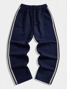 SHEIN Teen Boy Colorblock Pocket Casual Daily Wear Sweatpants - Multicolor - View 3