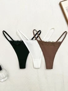Napfluff 3件組多色混款女款丁字褲 - 彩色 - 查看 3