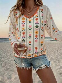 Vaclyn Women Knit Tops - Multicolor - View 1
