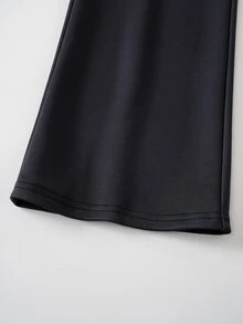 THE POWERPUFF GIRLS X SHEIN Bộ áo nỉ tay dài và quần dài in họa tiết hoạt hình cho bé gái tuổi teen - màu đen - Xem 8
