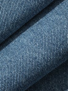 Livesso 女款低腰直筒休閒牛仔褲 - 藍色 - 查看 7